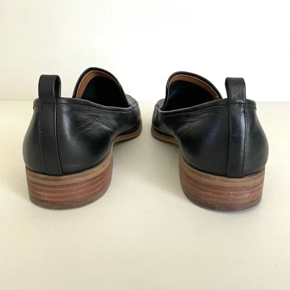 Susina Black Leather Slip-On Loafers - Picture 8 of 11